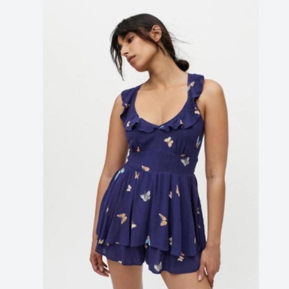 Urban Outfitters Scoop Neck Butterfly Romper